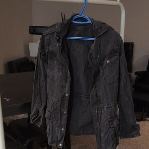 Talula Aritzia Charcoal Utility Jacket